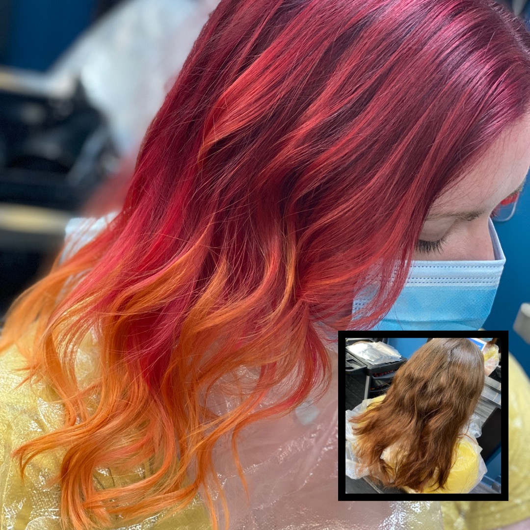 Face Framing balayage hair colours at Salon M hair salon in Wallasey, Wirral