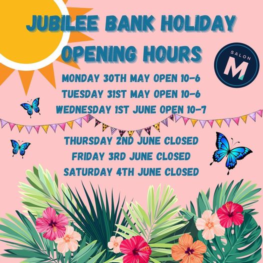 bank holiday opening hours salon m hairdressers wallasey