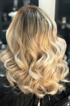A gorgeous Blonde result using both Balayage & Ombre techniques